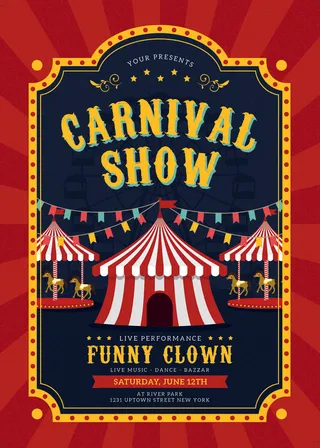 欧美娱乐园广告海报PSD素材