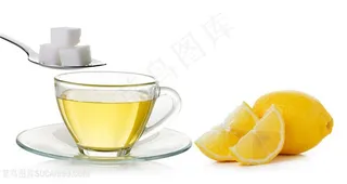 柠檬水和椰果高清摄影图片