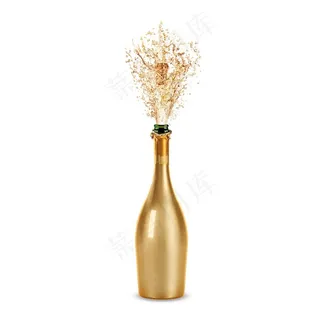 打开的香槟饮料图