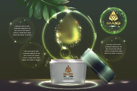 设计广告化妆品素材eps,ai矢量模版下载