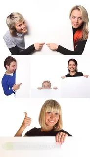 欧式温馨笑脸提示板高清图片素材