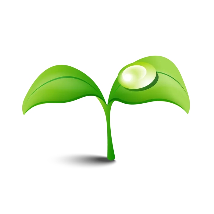 小清新绿色小树苗植树节免扣元素