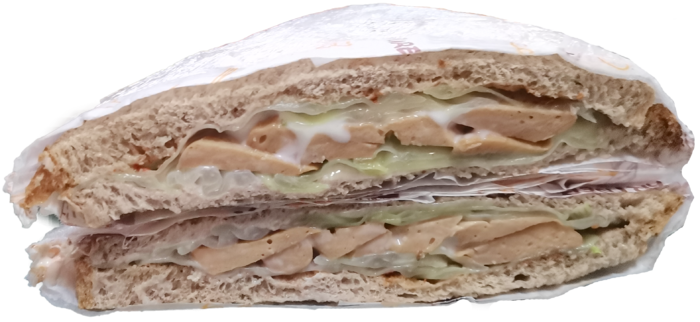 对切汉堡包好三明治未切开免抠实物实拍摄影元素素材