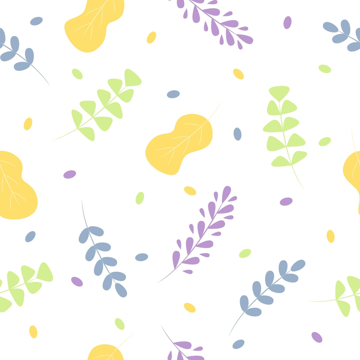 树叶可爱矢量背景