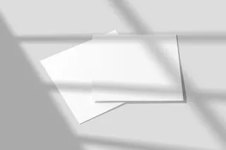 正反面黑白灰简约平铺光影海报样机