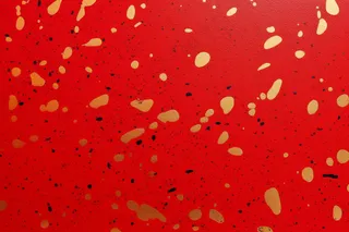 红色金点墨点喜庆节日背景