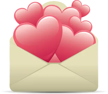信封爱心卡通