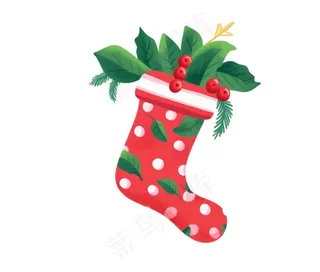 圣诞袜子卡通免抠