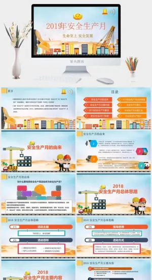 安全生产PPT模板预览图