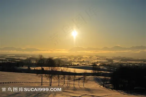 雪地山村图片素材 雪地山村图片素材