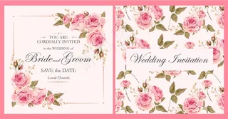 结婚伴手礼素材 结婚请柬背景素材 情人节玫瑰矢量 唯美淡雅花卉矢量 清新花卉矢量素材