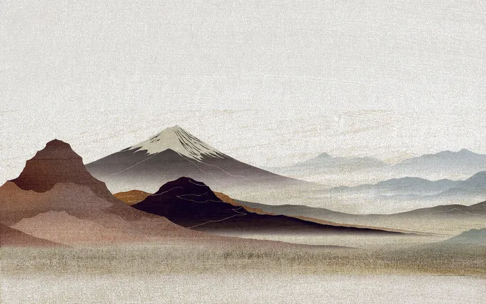 高清水墨山脉艺术装饰画