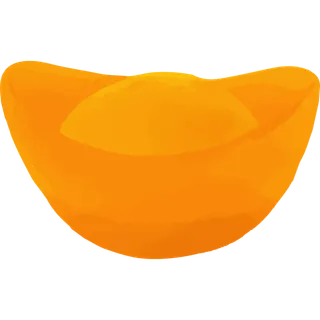 彩色元宝装饰元素