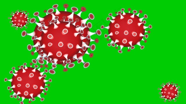 晕病毒, 电晕, 绿色屏幕, 医疗的, 病毒性