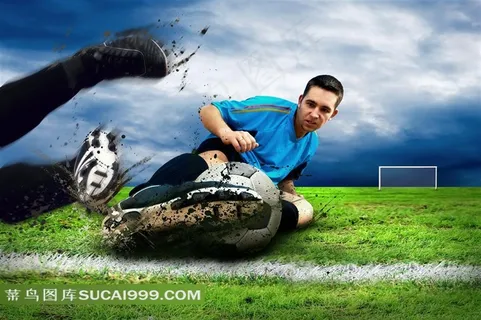 球场上踢足球的人高清图片体育图片