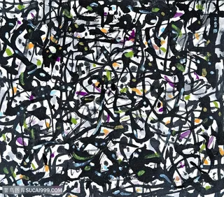 吴冠中手绘水墨纹理时尚背景