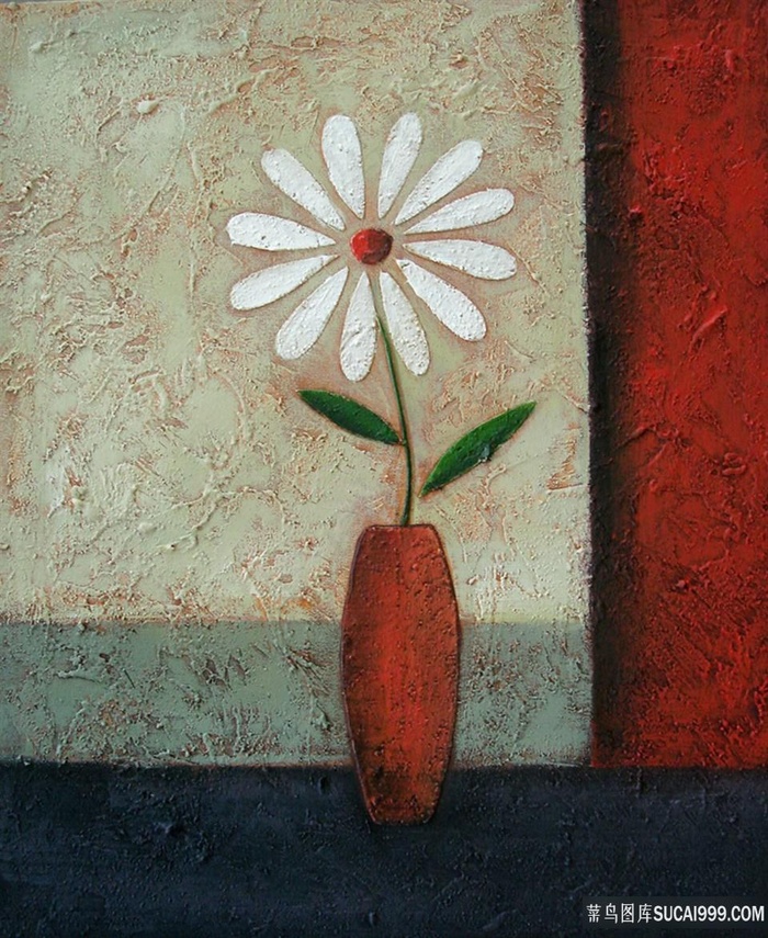 静物花卉花瓶油画装饰画