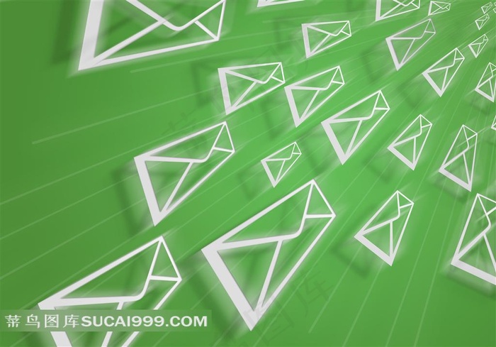 绿色背景和信件标志