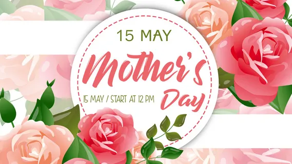 母亲节玫瑰贺卡素材