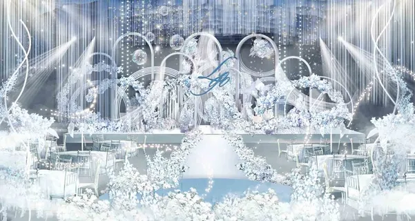 浅蓝色梦幻婚礼效果图 浅蓝色梦幻婚礼效果图