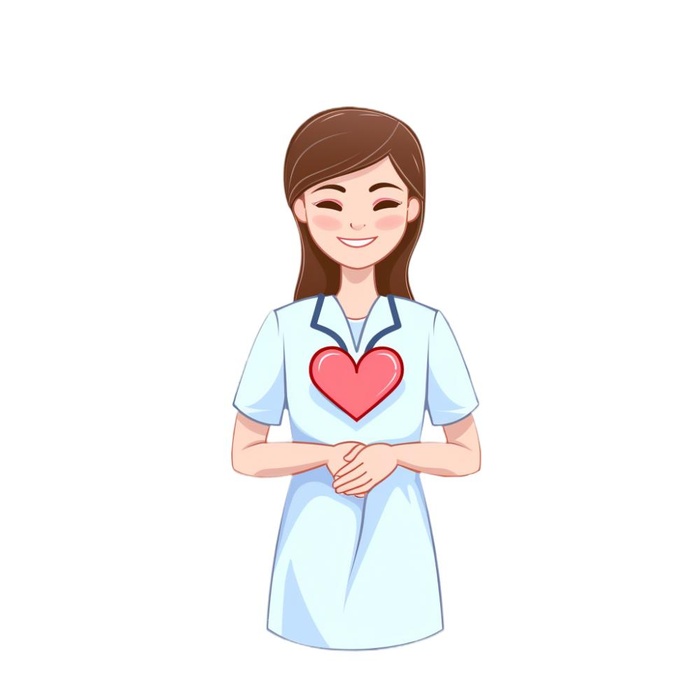 护士医生白衣天使爱心免抠