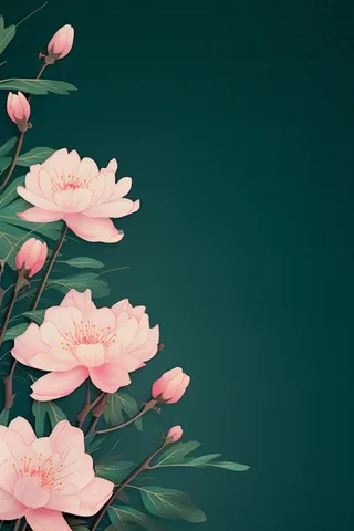 绿色高雅简约荷花国风背景