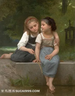 西方古典儿童油画图片