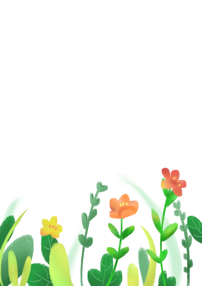 花草扁平免扣装饰元素psd模版下载