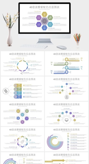 创意可视化图形图表商务通用PPT模板预览图