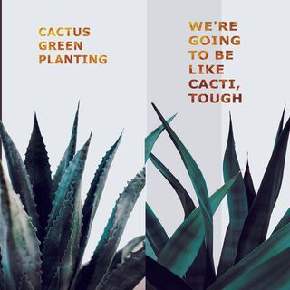 两联现代热带叶子装饰