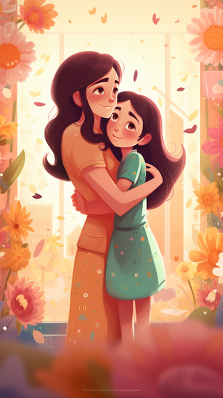 母亲 温馨 节日 爱护 温柔