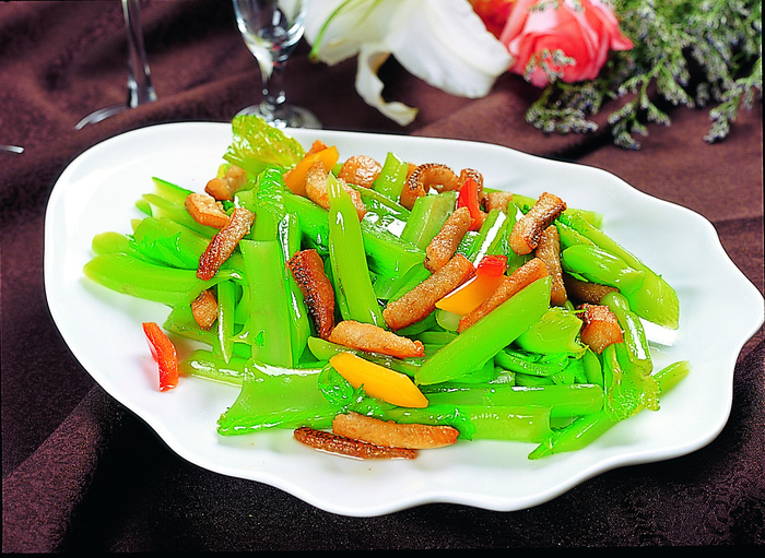 川菜湘菜高清菜谱 咸鱼炒芥菜