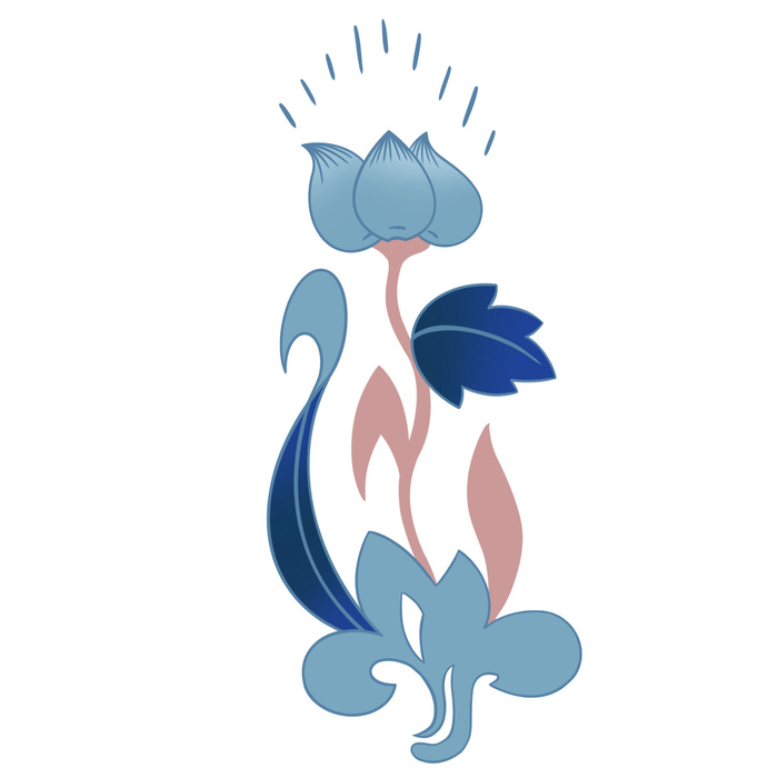 复古中国风国潮敦煌花纹花草插画手绘装饰小元素PSD素材