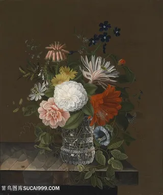 唯美高清古典花卉油画图片