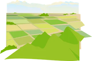 方块田卡通现代农业