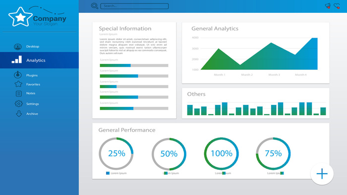 可视化大数据科技网页后台管理图表软件AI界面PSD模版素材源文件
