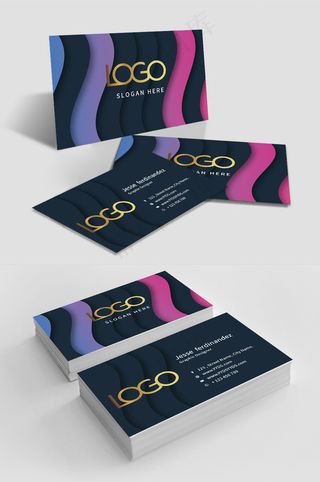 酷炫时尚创意名片模板设计