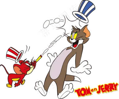 彩色动漫猫和老鼠图片