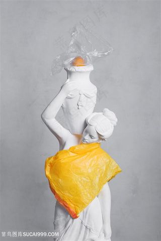 塑料袋与石膏雕塑图片