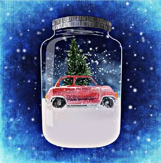 圣诞节冬天背景风景