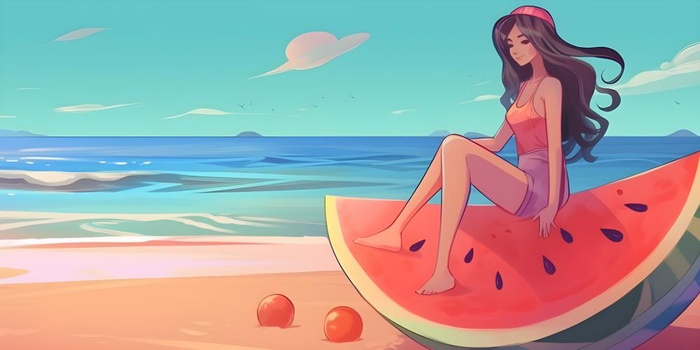 夏日海边沙滩背景