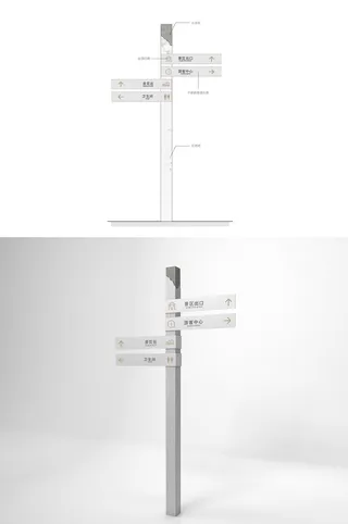 酒店多向牌公园多向立牌导视牌