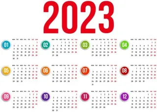 2023 年日历 PNG免抠