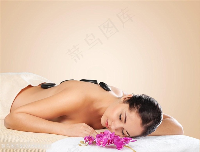 spa按摩养生的美女