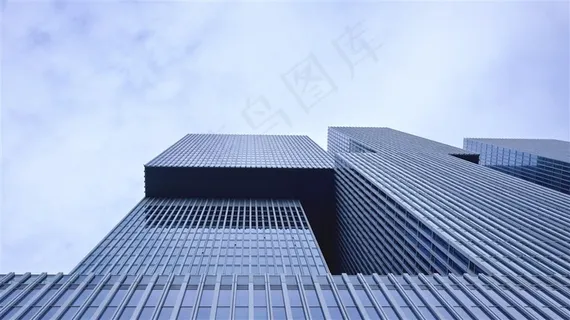 蓝色现代建筑摩天大楼科技大厦 蓝色现代建筑摩天大楼科技大厦