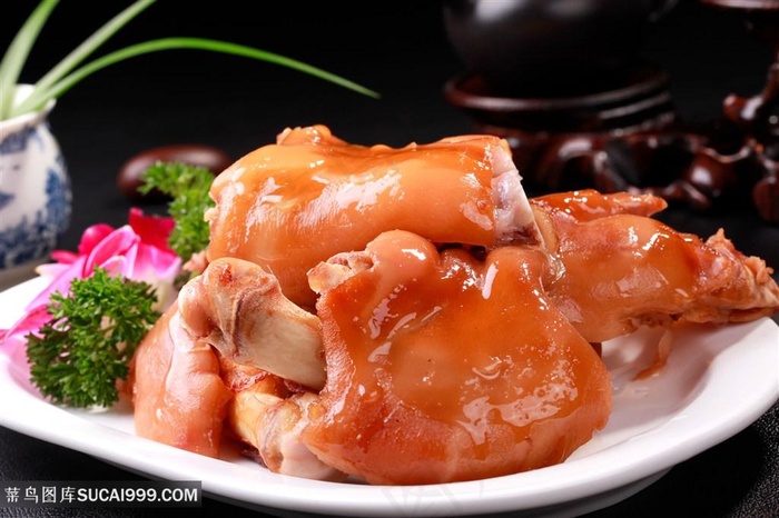 猪蹄卤猪蹄红烧猪蹄酱香猪蹄高清摄影图中华美食