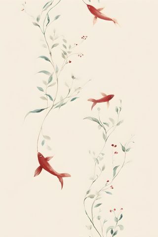 国风鱼插画