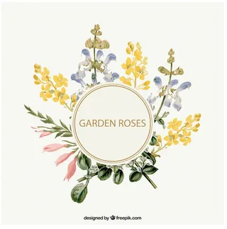 免抠花卉装饰标签