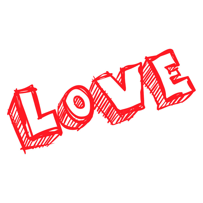 LOVE立体七夕情侣元素ai矢量模版下载