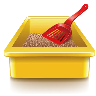 猫砂盆黄色卡通